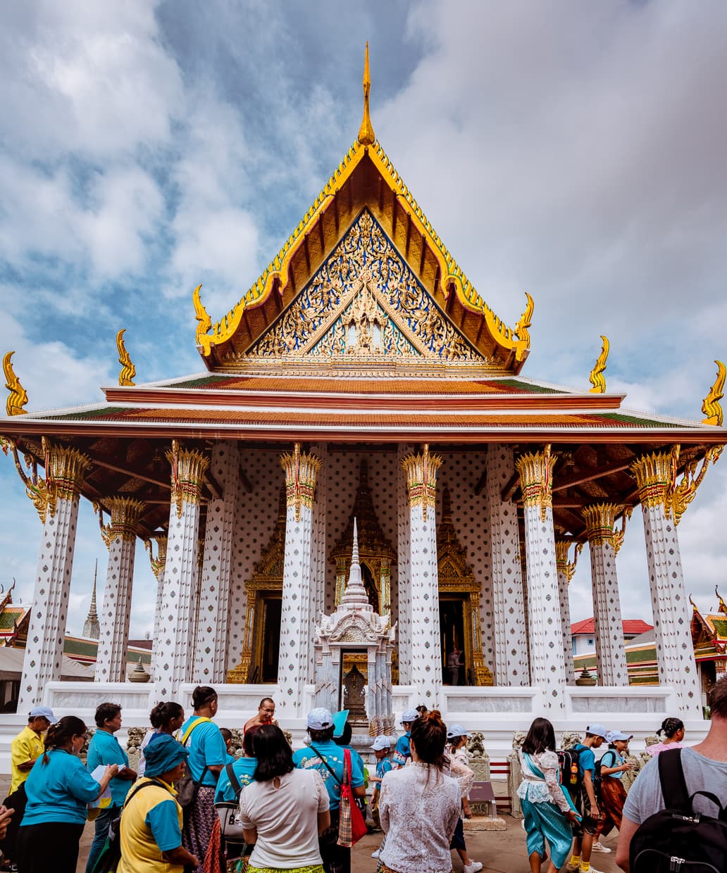The entrance to the Ordination Hall at Bangkok, Thailand's Wat Arun.