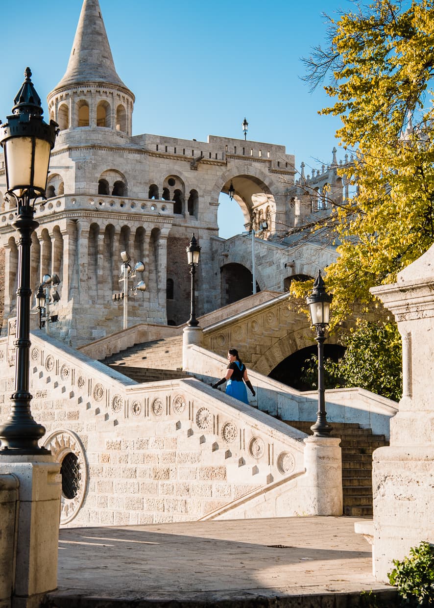 in Budapest, Hungary, at the Fisherman's Bastion.
