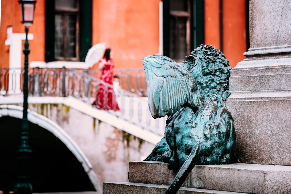 A winged lion in Venice, Italy.