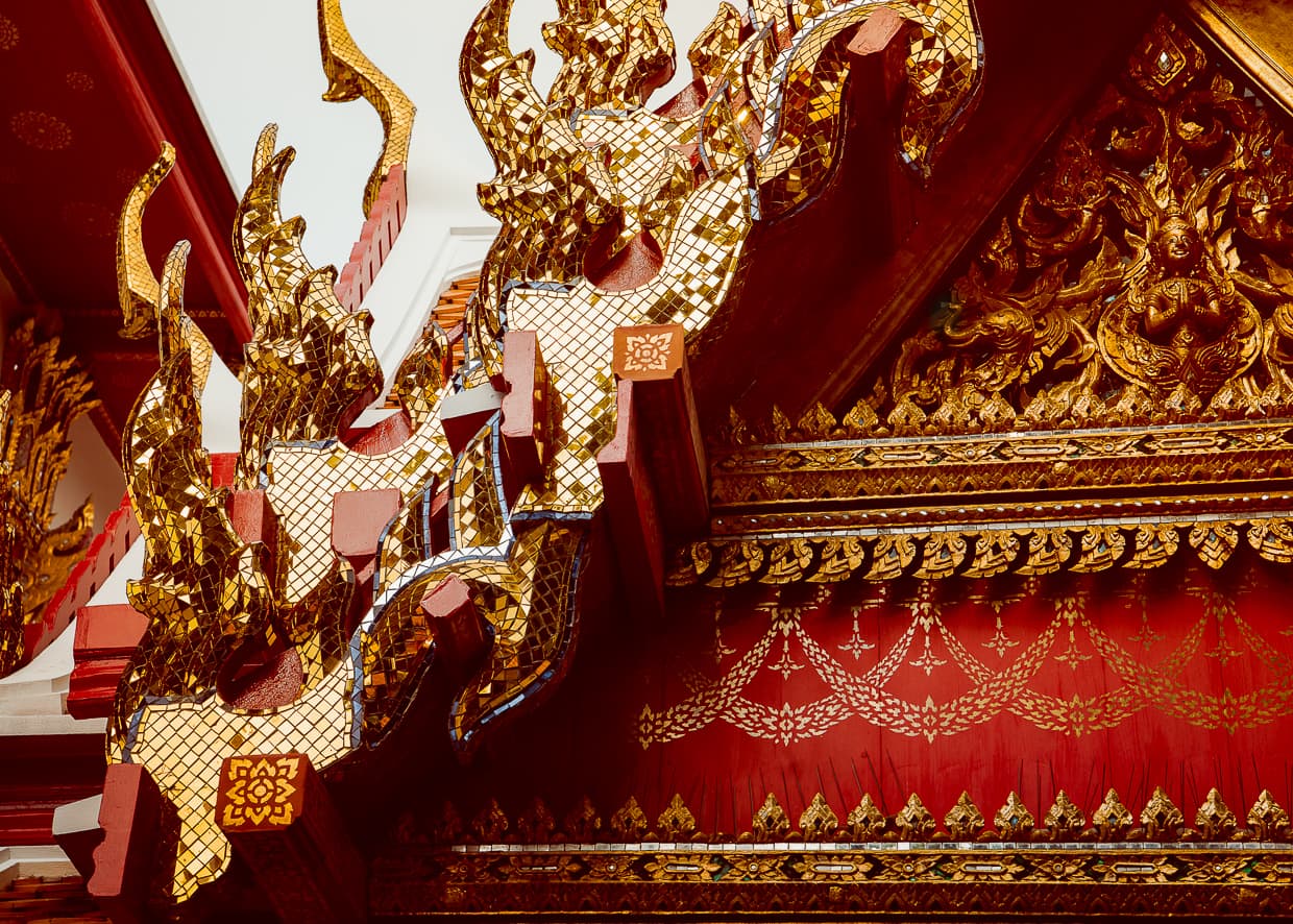 Beautiful Thai Temple roof architecture. Wat Pho.