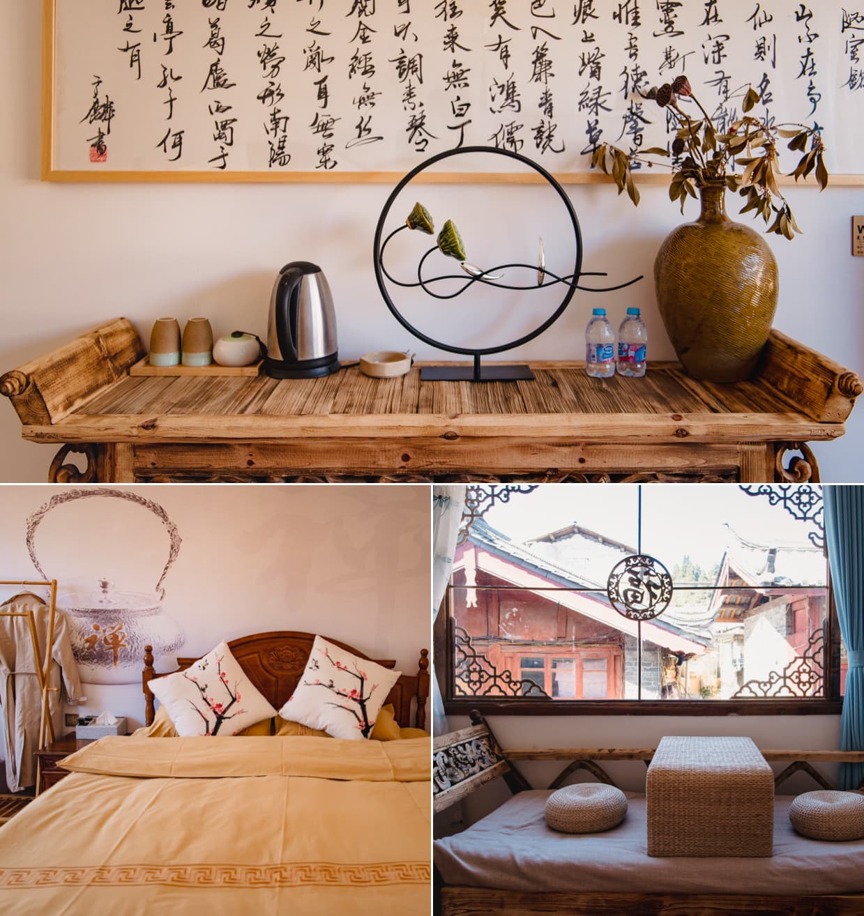 Our hotel bedroom in Lijiang, China.