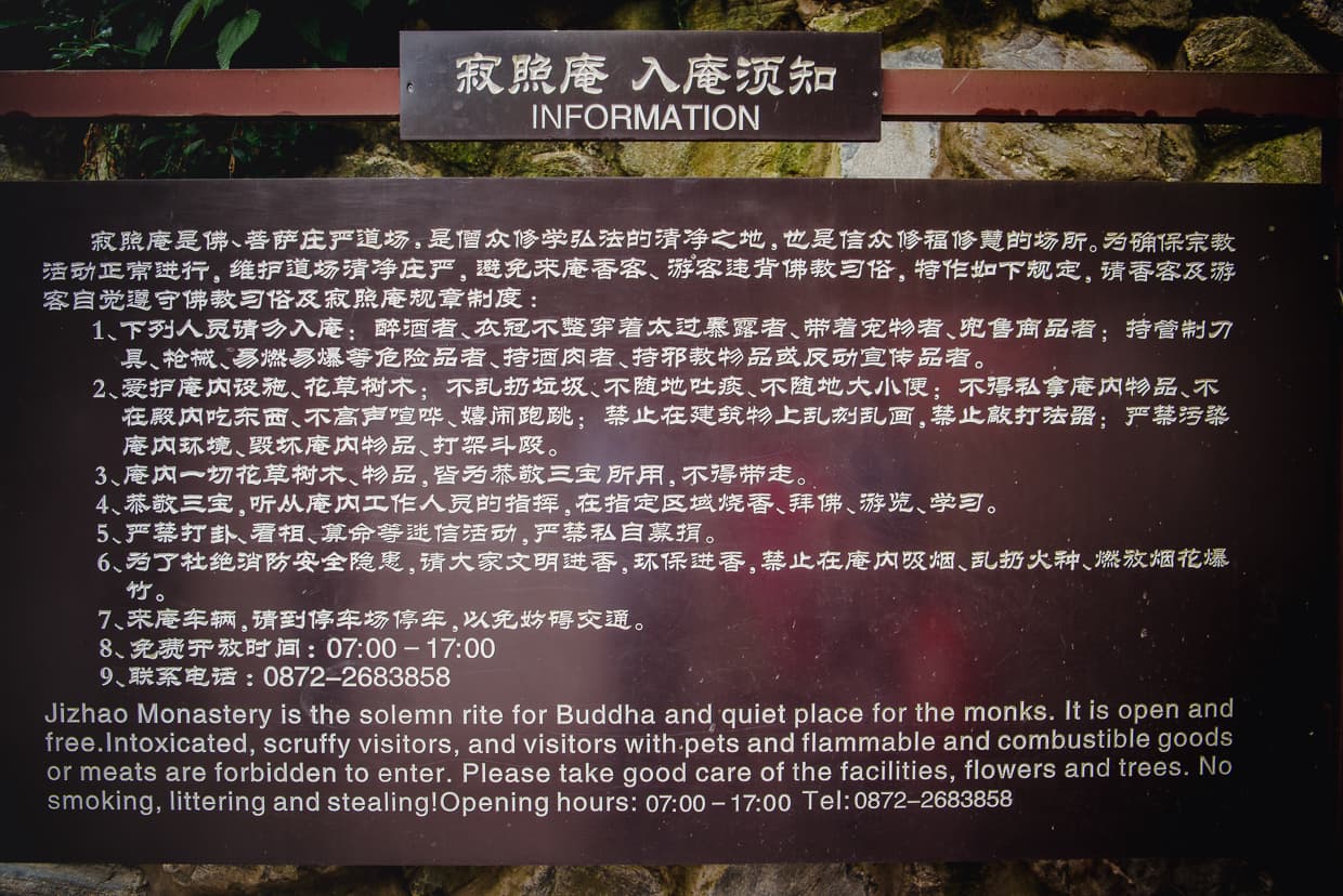 A sign near the entrance of the nunnery with a vegetarian restaurant.