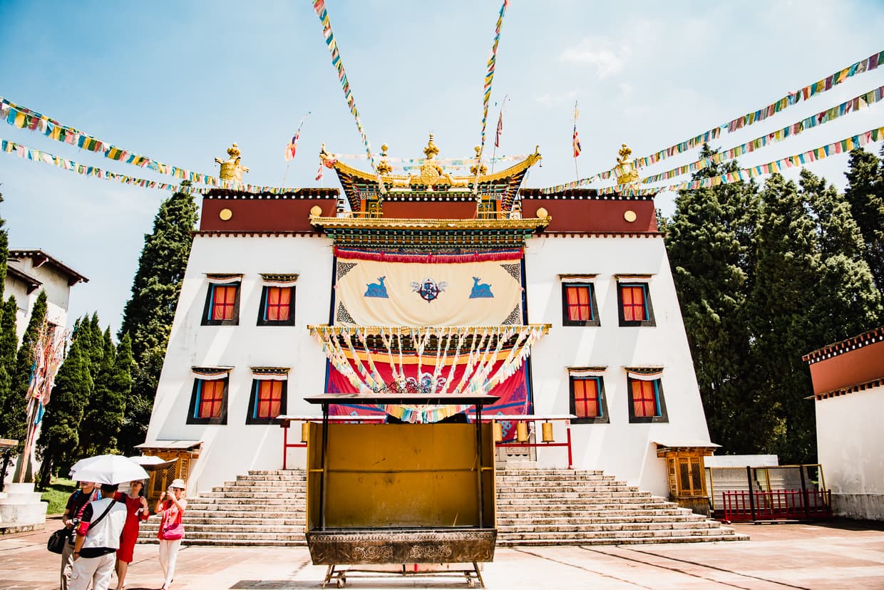 Tibetan buddhist temple in the Yunnan Ethnic Village in Kunming, China.