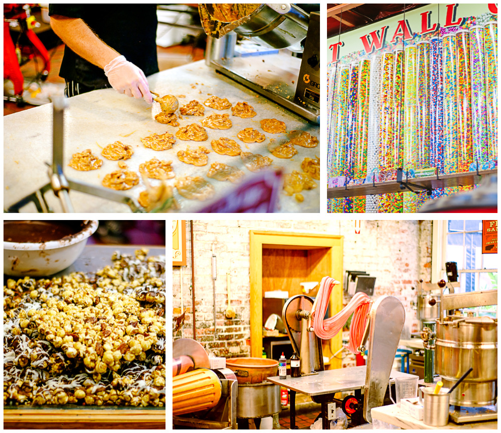 We checked out a candy store and took some photos of candy being made