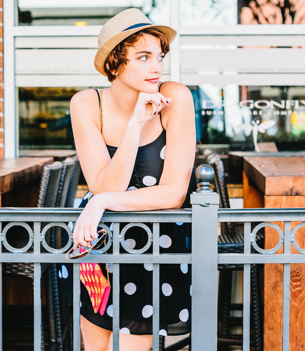 Hanging out in a polka dot dress by #JakeandDannie