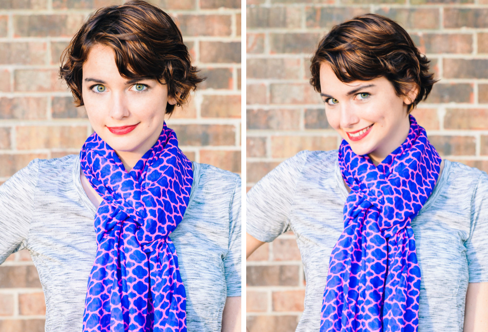 How to tie an uptown knot in a scarf