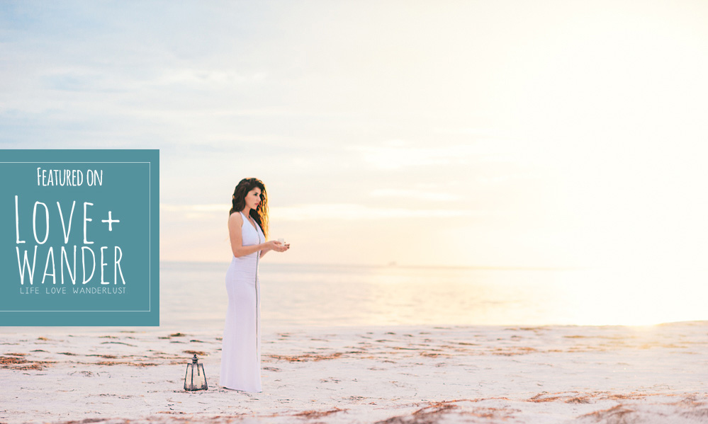 Our beach bridal concept shoot was featured on Love and Wander