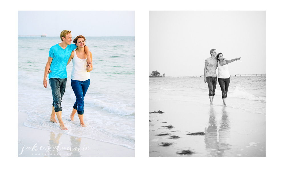 We photographed this couple walking in the surf on this florida beach