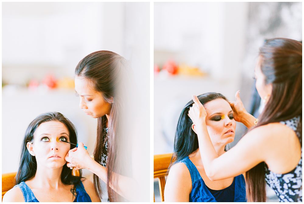 Our beautiful model Julia and our makeup artist Joan helping us to make the fashion photo session amazing